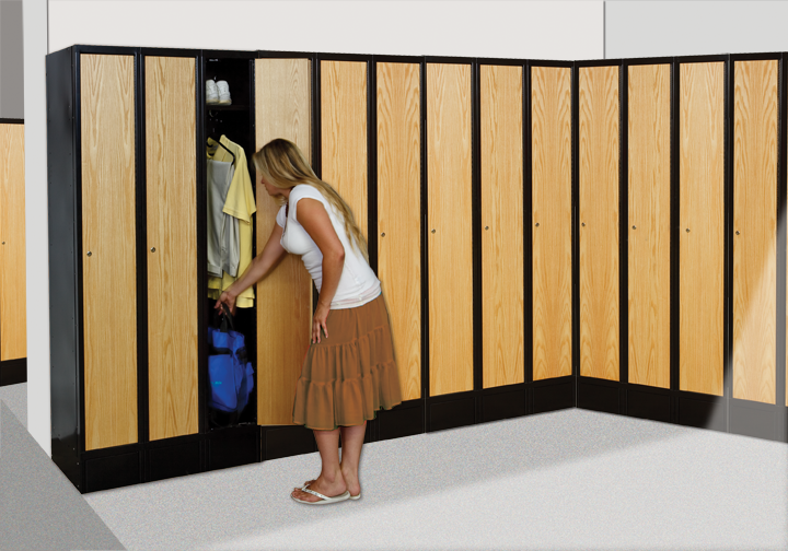 locker girl getting into Hybrid Lockers